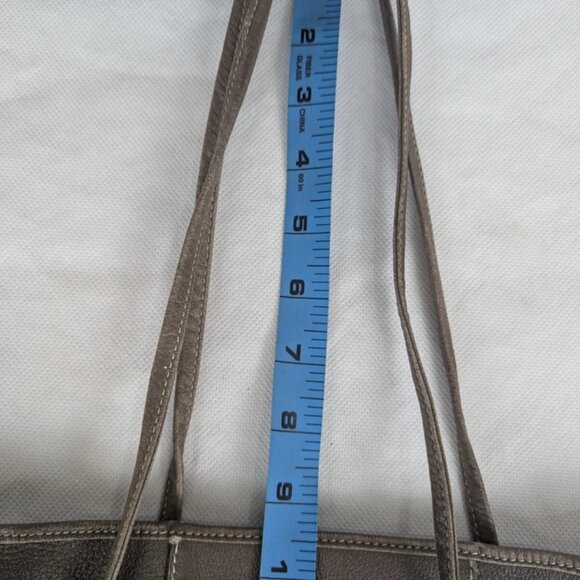 Christian Dior CD Logo Leather Large Shoulder Bag Brown Made in France - Picture 14 of 14